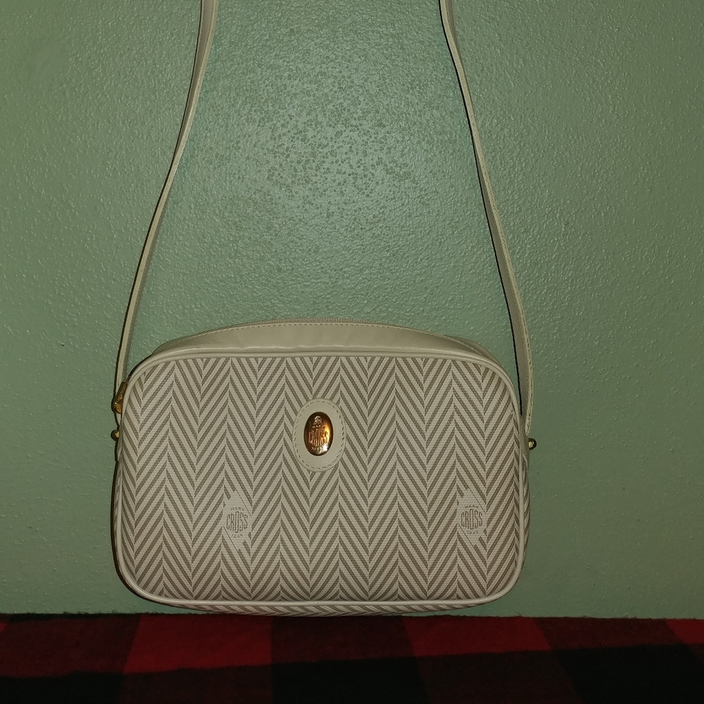 Vintage 80s Mark Cross Signature Shoulder Bag